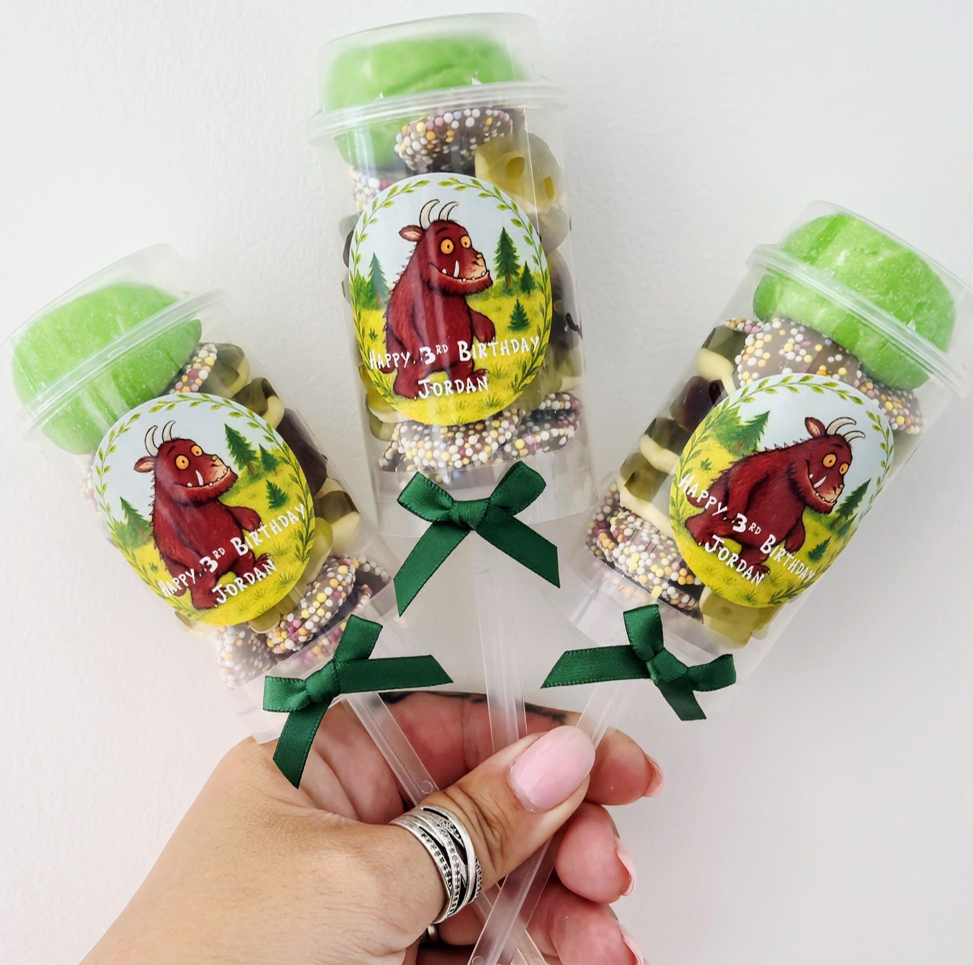 Sweet push pops- Sweets- Party Favours-Gruffalo inspired push pop - Gruffalo themed