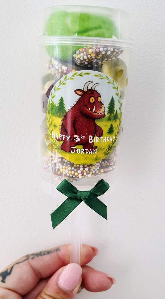 Sweet push pops- Sweets- Party Favours-Gruffalo inspired push pop - Gruffalo themed