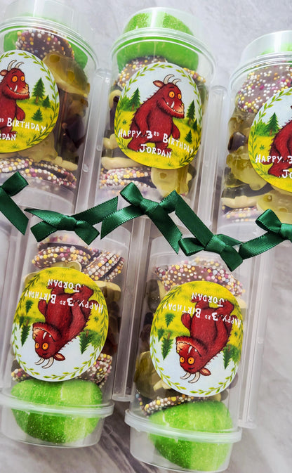 Sweet push pops- Sweets- Party Favours-Gruffalo inspired push pop - Gruffalo themed