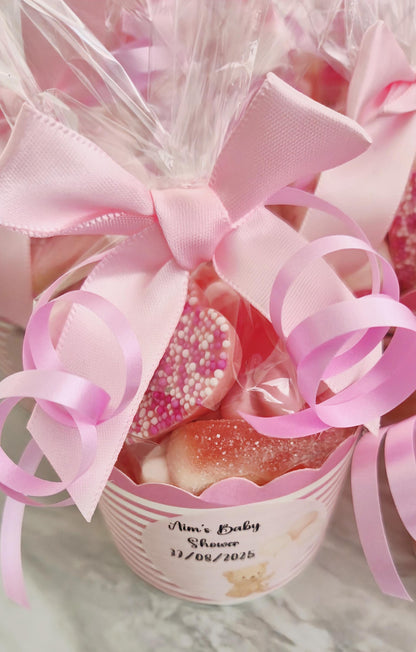 Pink Baby Shower Sweet Cups: Girl Party Favors