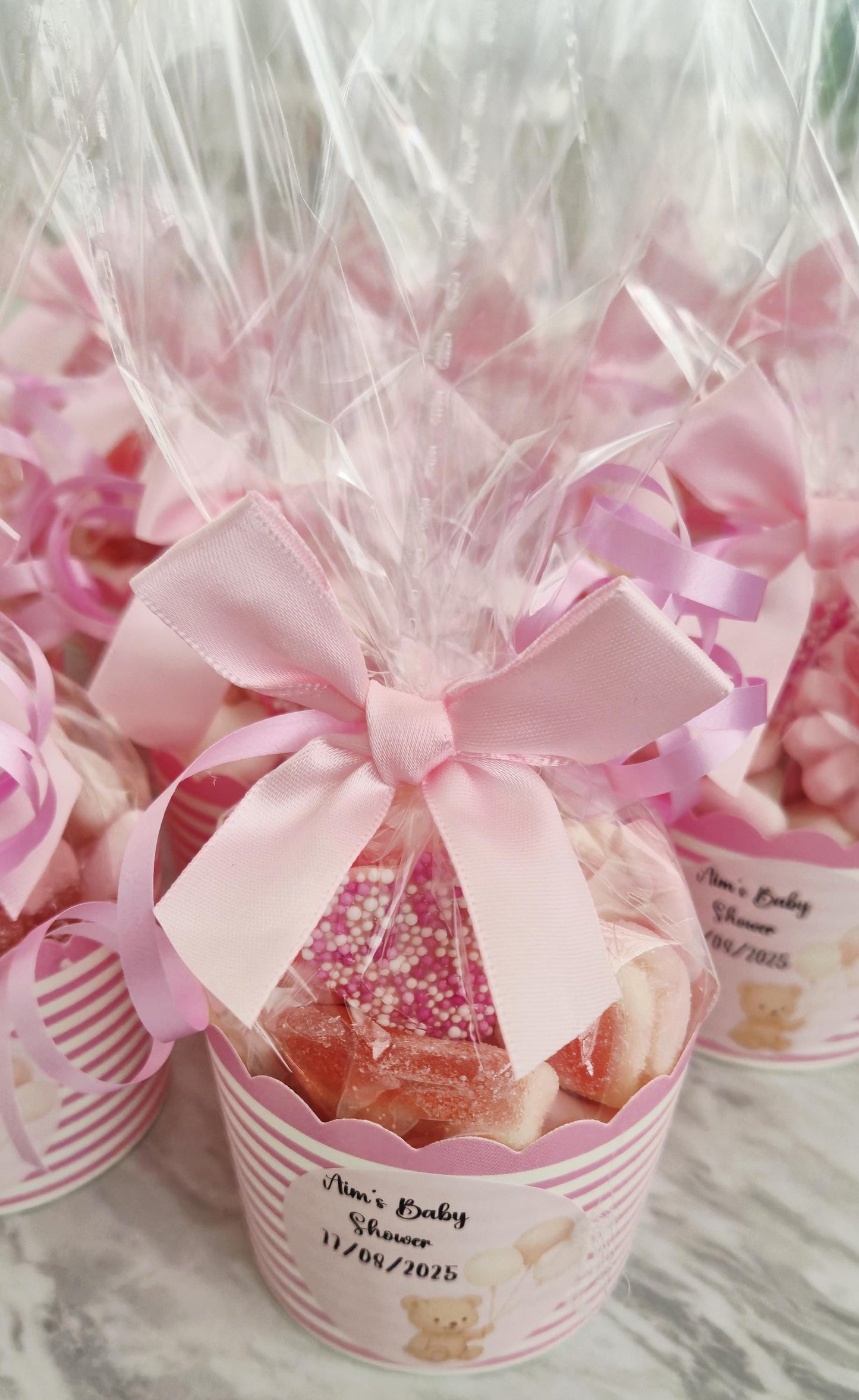 Pink Baby Shower Sweet Cups: Girl Party Favors