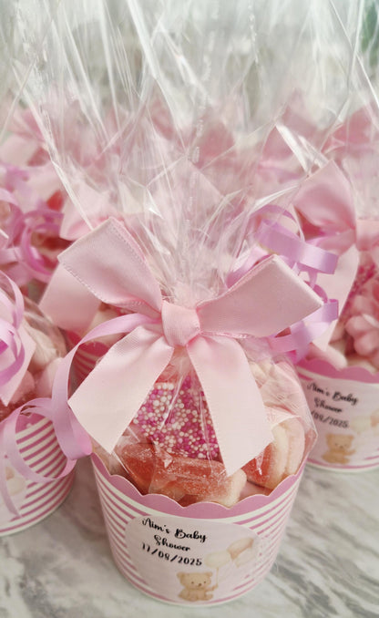 Pink Baby Shower Sweet Cups: Girl Party Favors