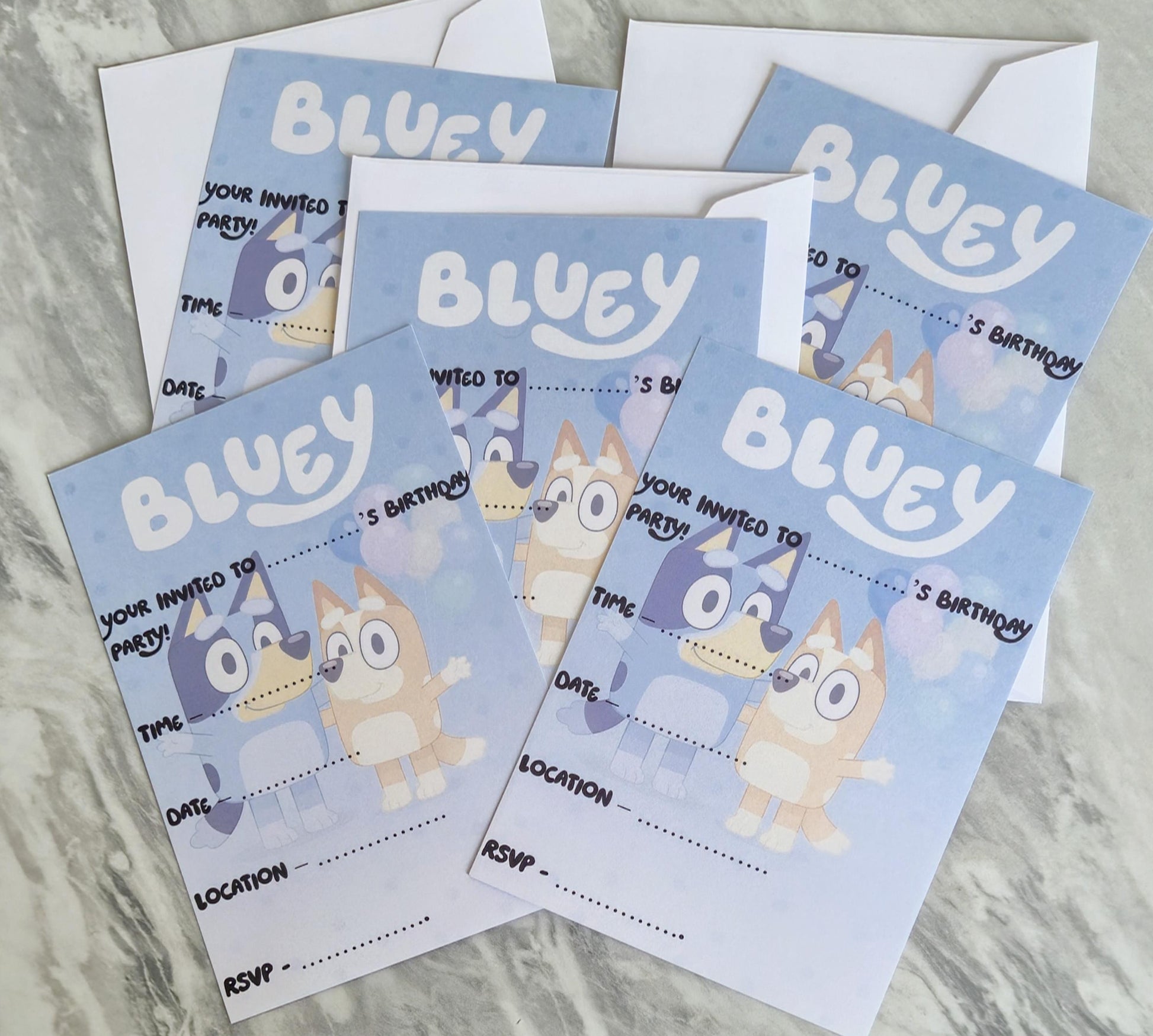 Bluey-inspired party invites - kids party - Party invites