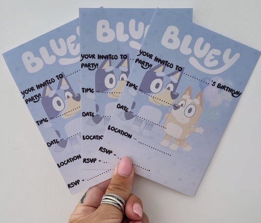 Bluey-inspired party invites - kids party - Party invites