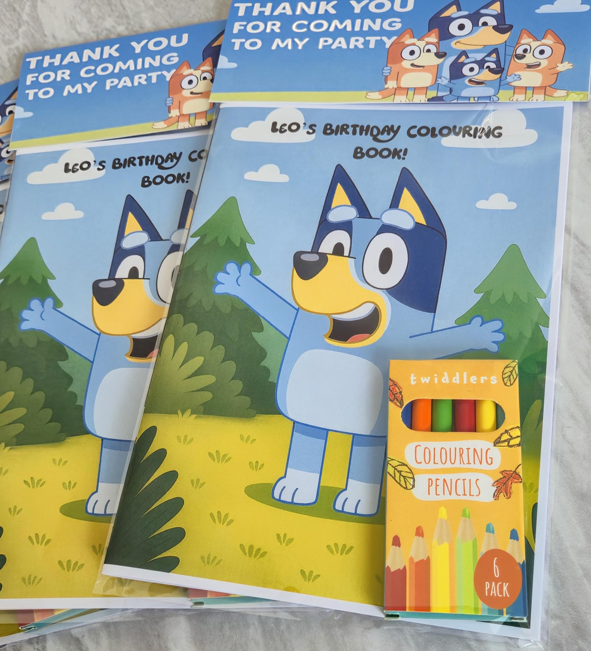 Bluey inspired personalised colouring book - Party favour - Kids Party