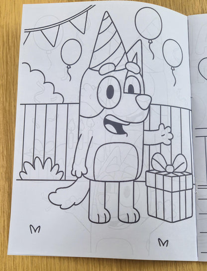Bluey inspired personalised colouring book - Party favour - Kids Party