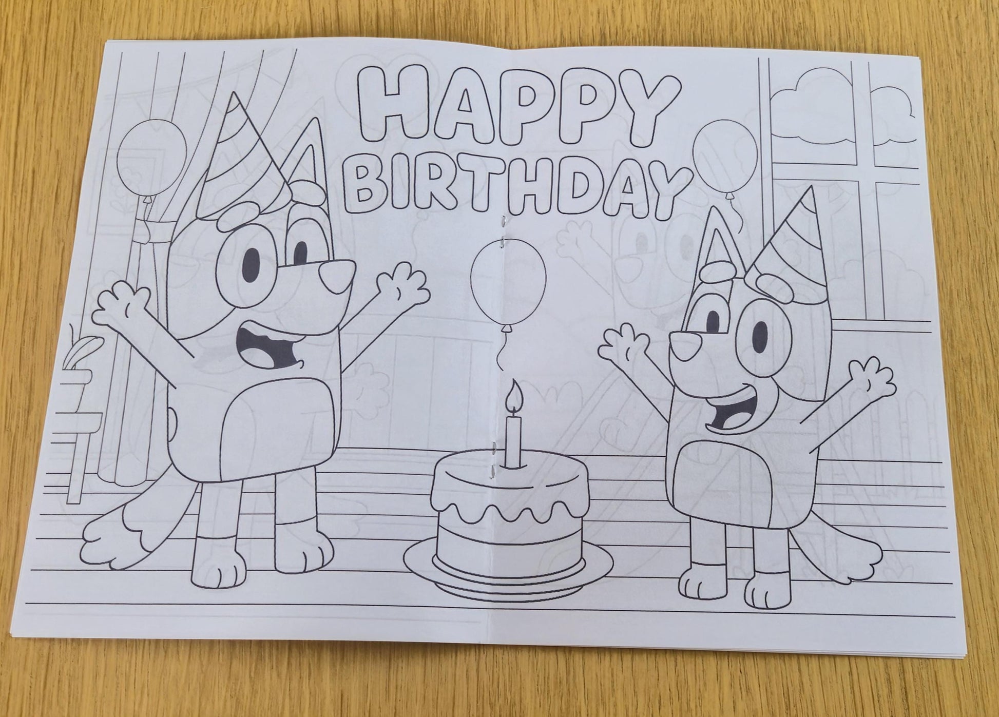 Bluey inspired personalised colouring book - Party favour - Kids Party
