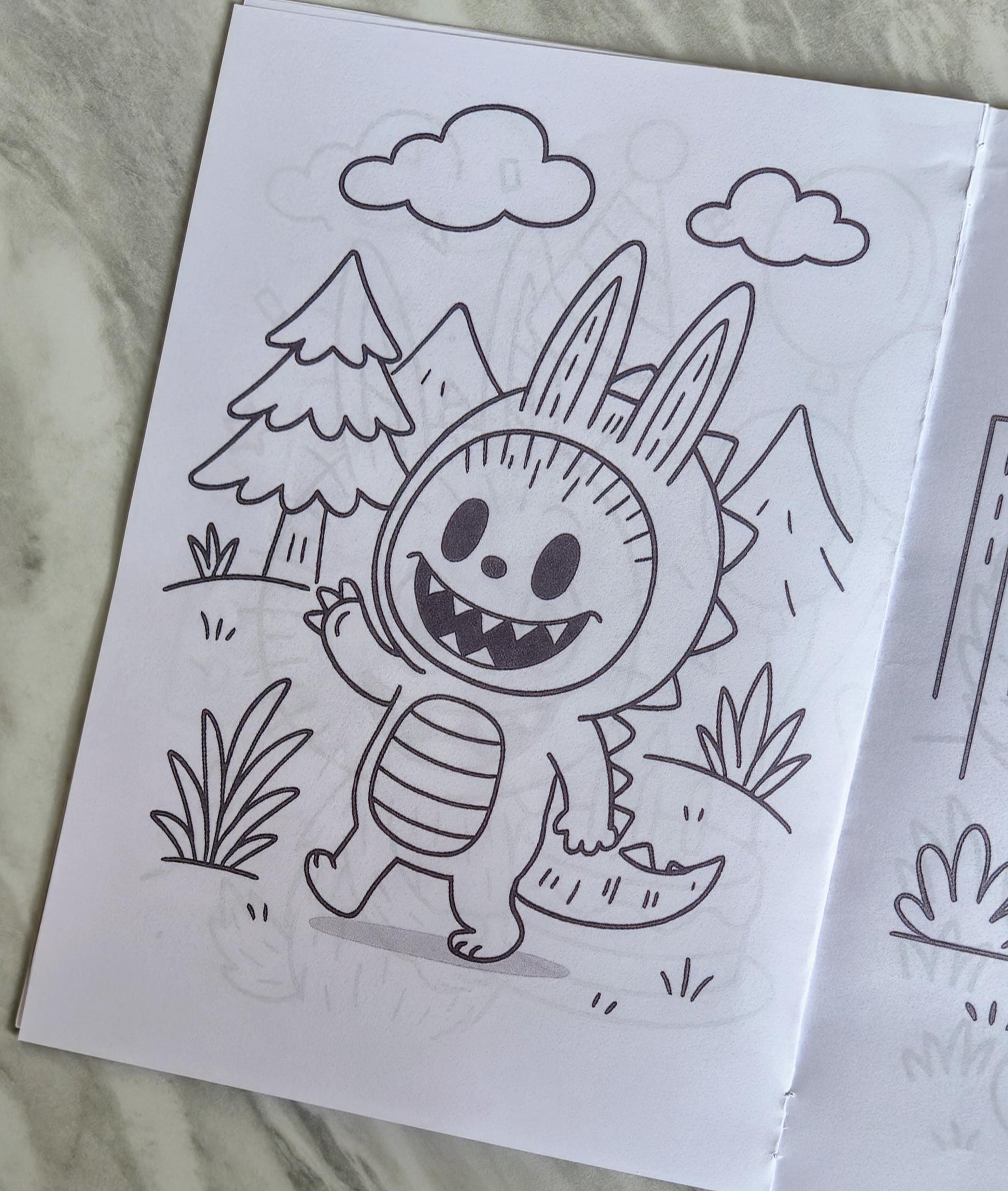 Labubu inspired personalised colouring book - Party favour - Kids Party