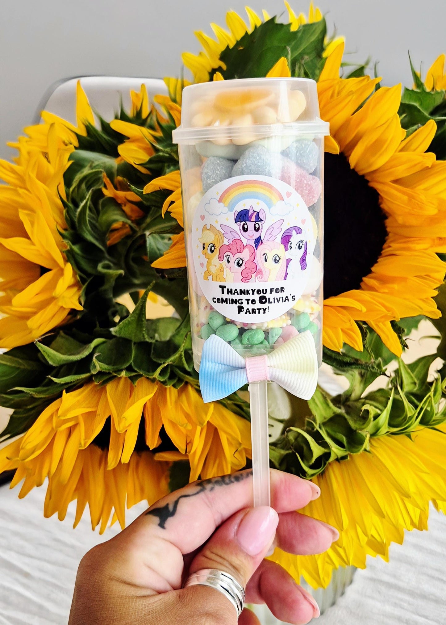 Sweet push pops- Sweets- Party Favours- my little pony inspired push pop