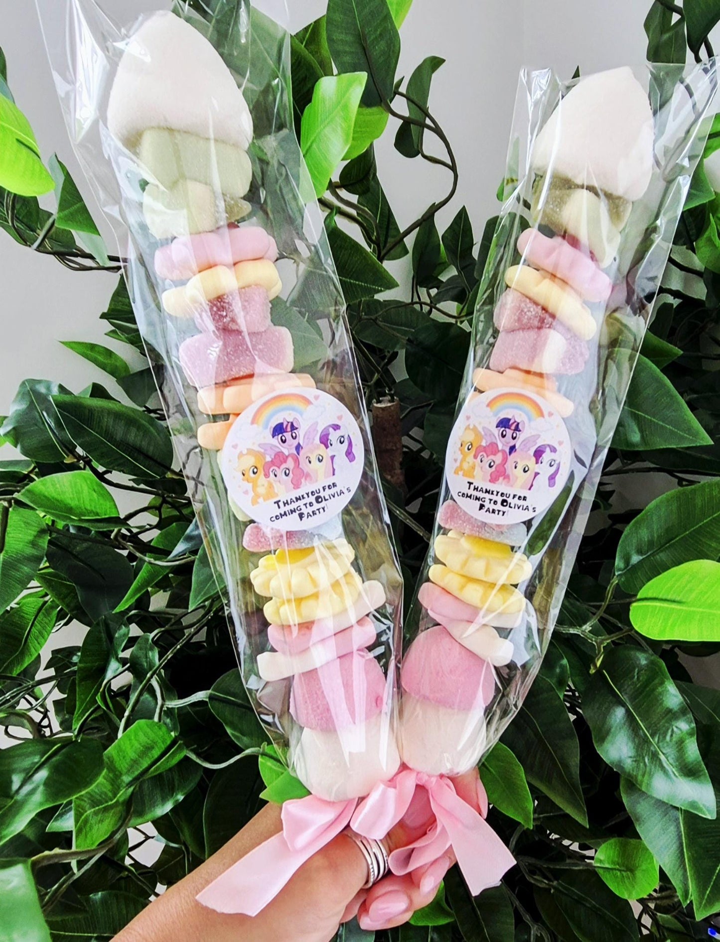 My little pony - inspired sweet kebabs- sweet kebabs- party favours