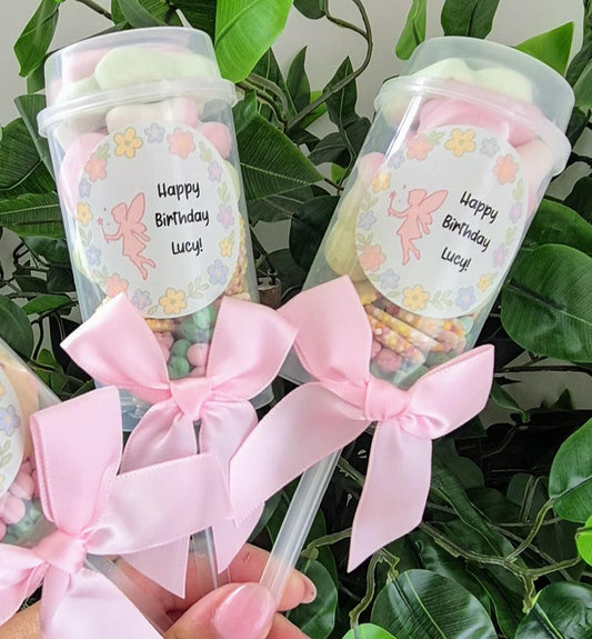 Sweet push pops- Sweets- Party Favours- Fairy inspired push pop