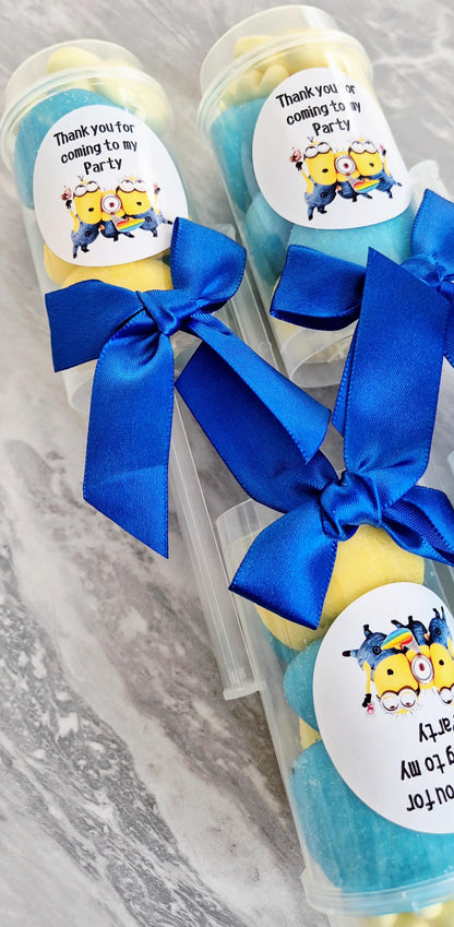 Minions Party Favor Push Pops: Blue & Yellow Sweet Treat