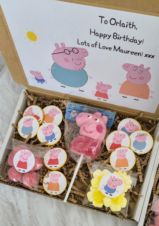 Peppa' inspired gift box- Peppa-inspired- Birthday gift- Postal gift - Letterbox gift
