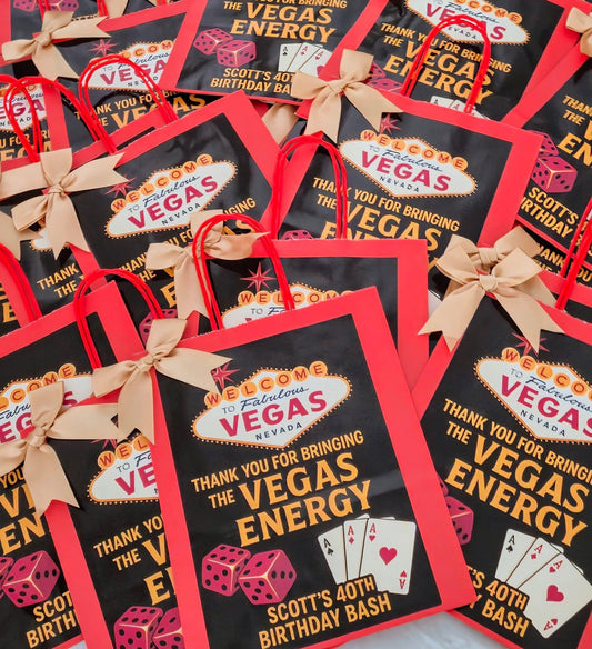 VEGAS- inspired party gift bags - party bags - gift bags