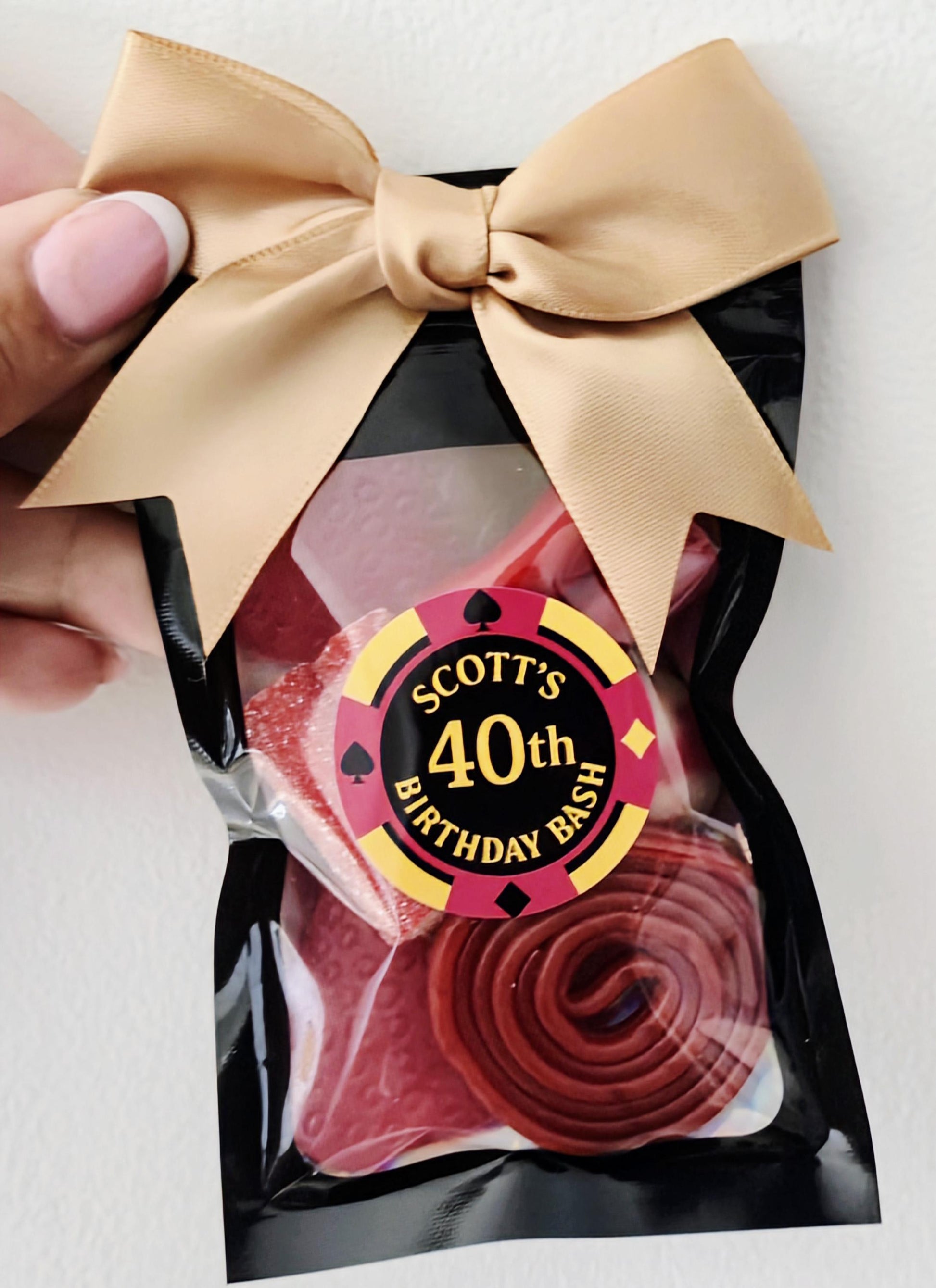 VEGAS themed sweet pouch - Casino night.- Poker night