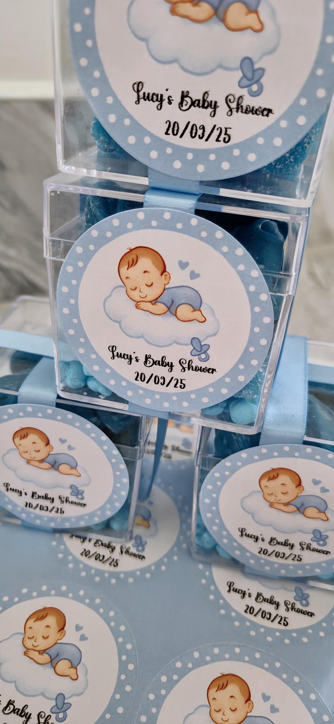 Blue baby shower sweet cubes - Sweet cubes- Baby boy - It's a boy