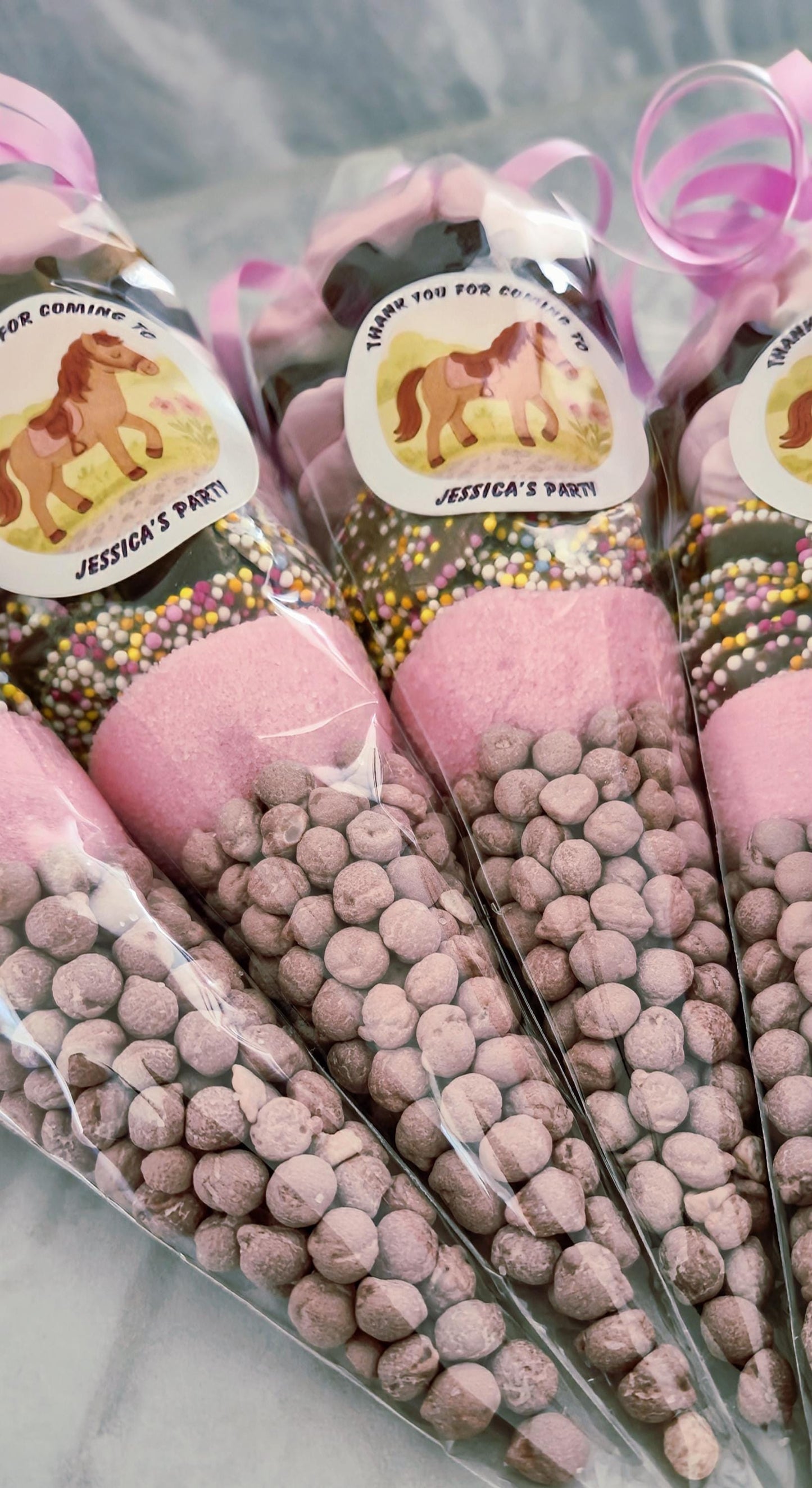 Horse themed party cones - sweet cones - party - Horse riding party