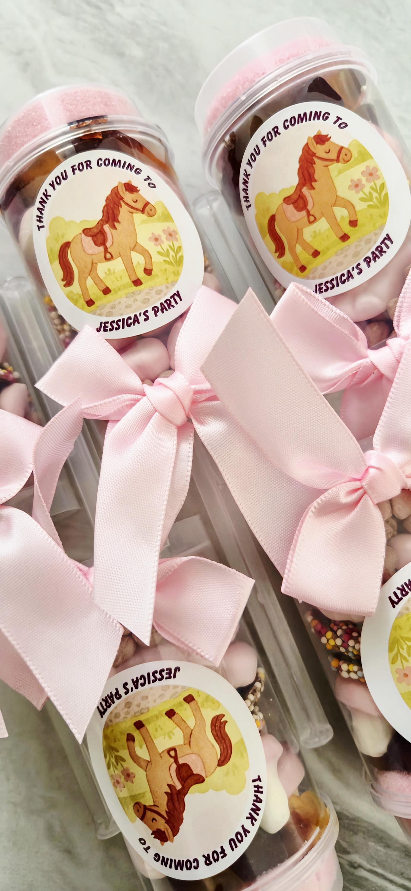 Sweet push pops- Sweets- Party Favours-Horse inspired push pop - Horse themed