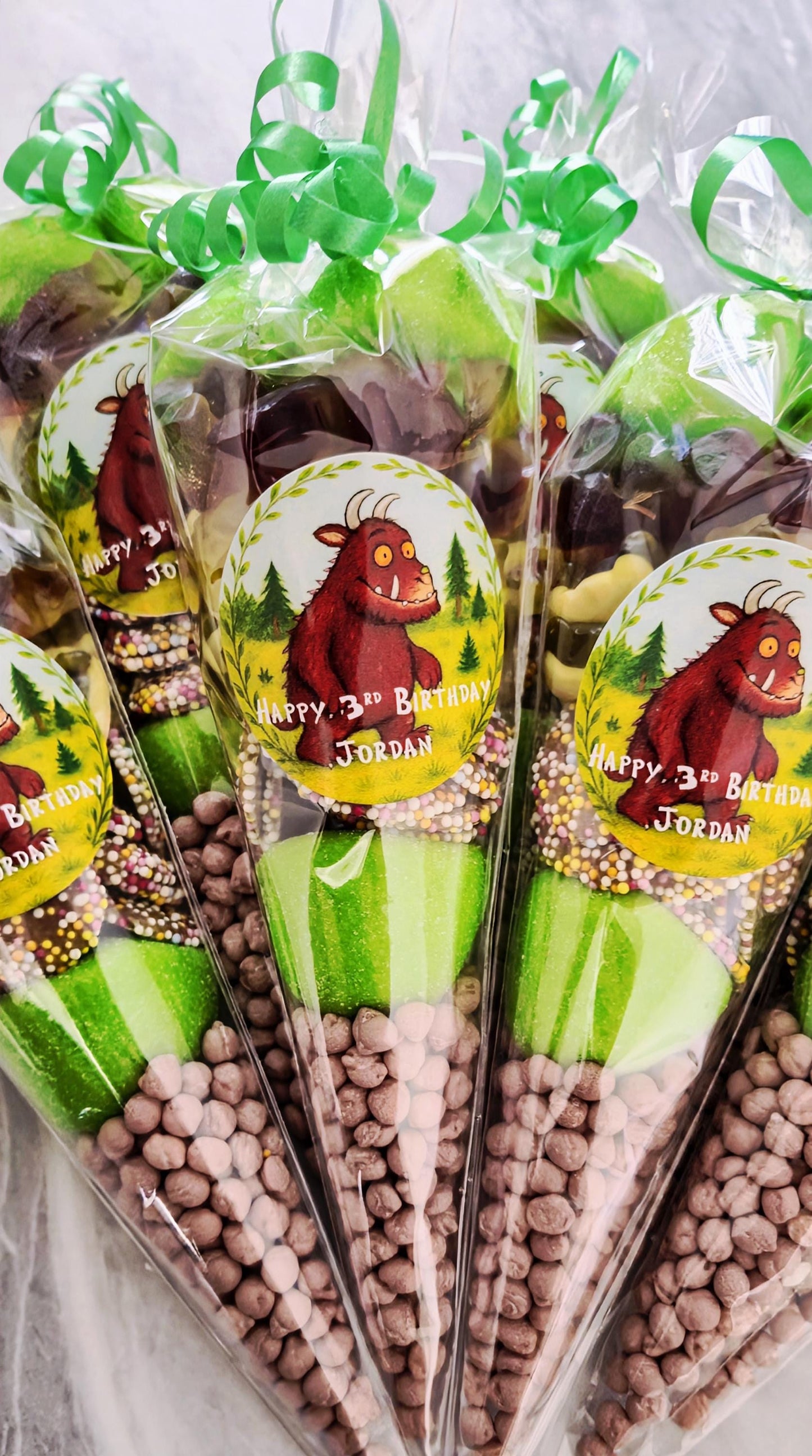 Gruffalo themed party cones - sweet cones - party - Gruffalo party