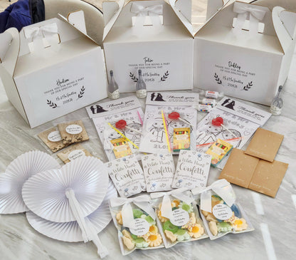 Personalized Children's Wedding Activity Box: Favors, Coloring Book & Sweets