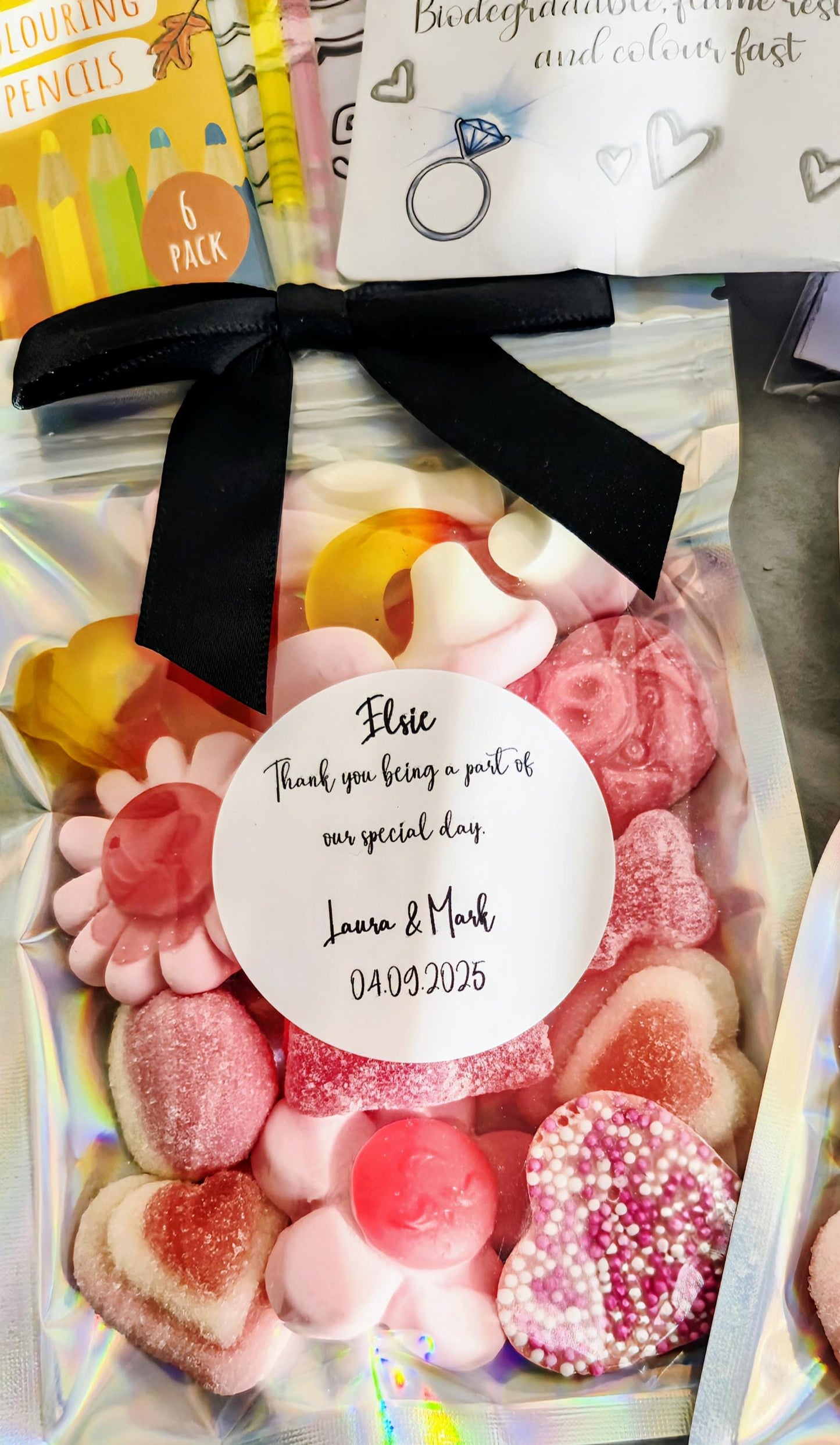 Personalized Children's Wedding Activity Box: Favors, Coloring Book & Sweets