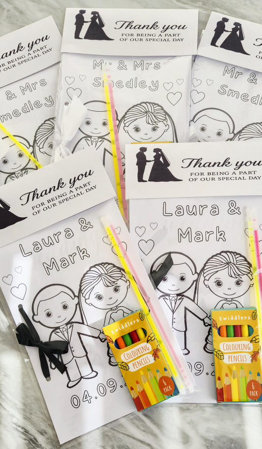 Personalised wedding colouring pack - Wedding