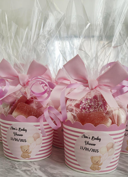 Pink Baby Shower Sweet Cups: Girl Party Favors