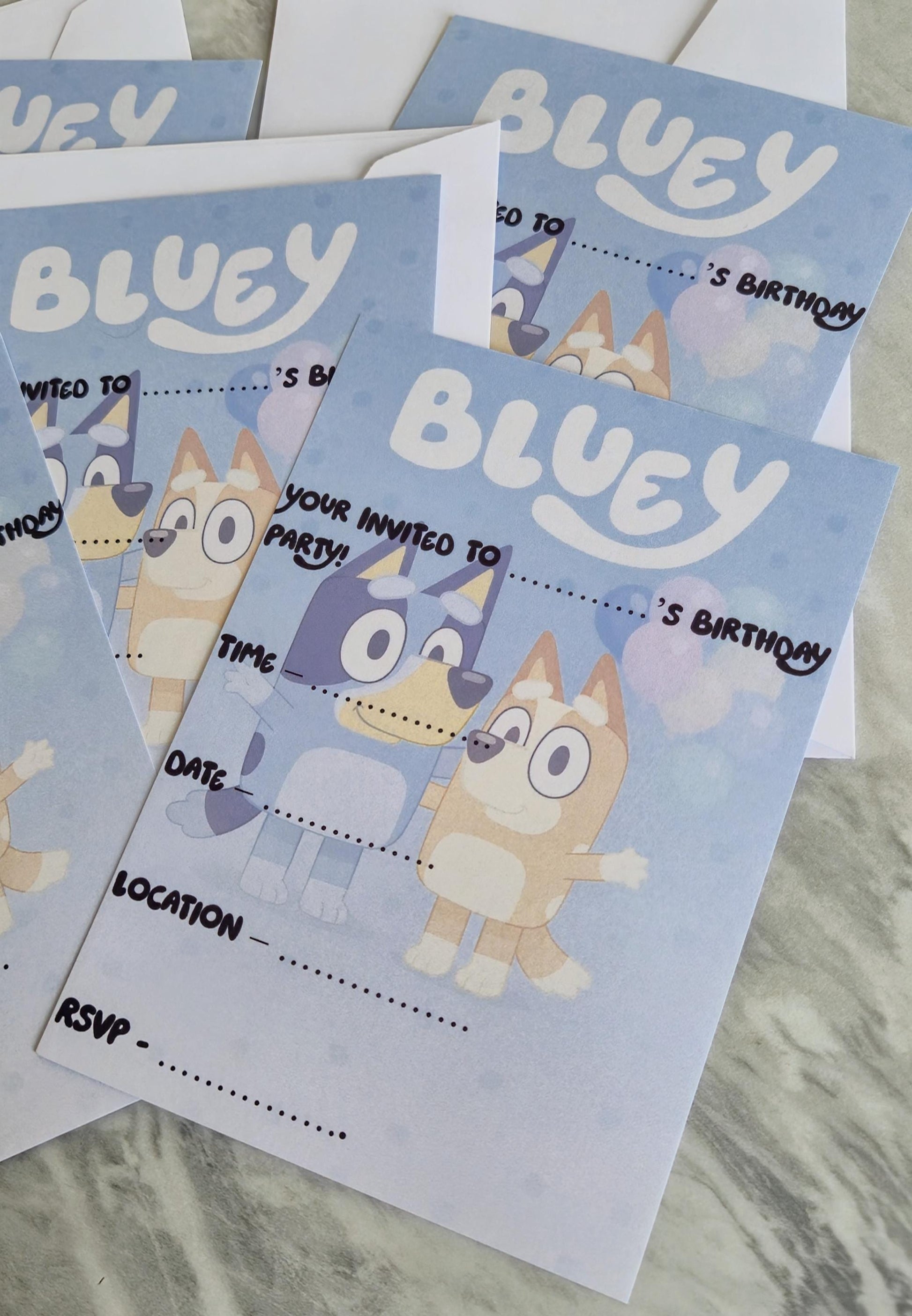 Bluey-inspired party invites - kids party - Party invites
