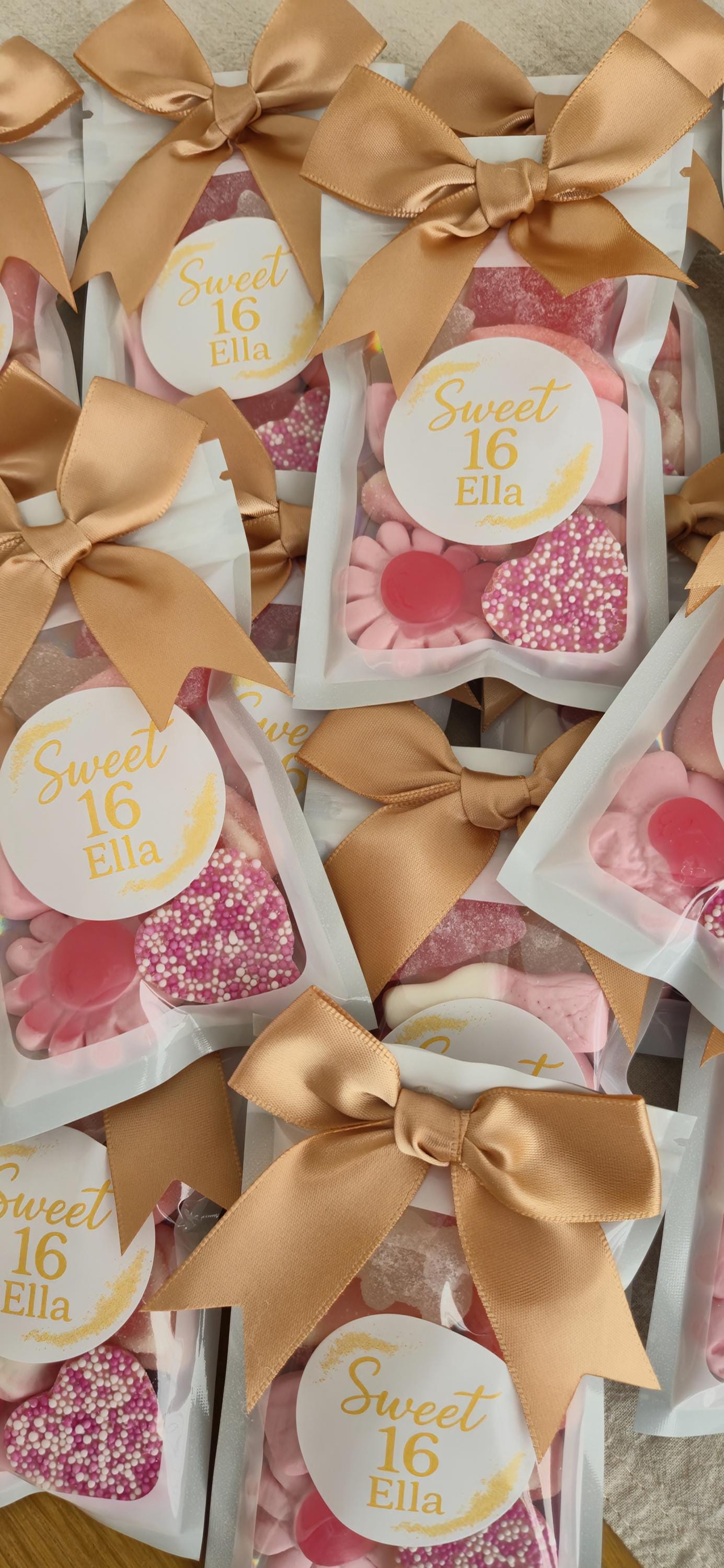 Party Favours | Birthdays | 16th Birthday Party | Sweet sixteen | prefilled sweet bags| personalised sweets