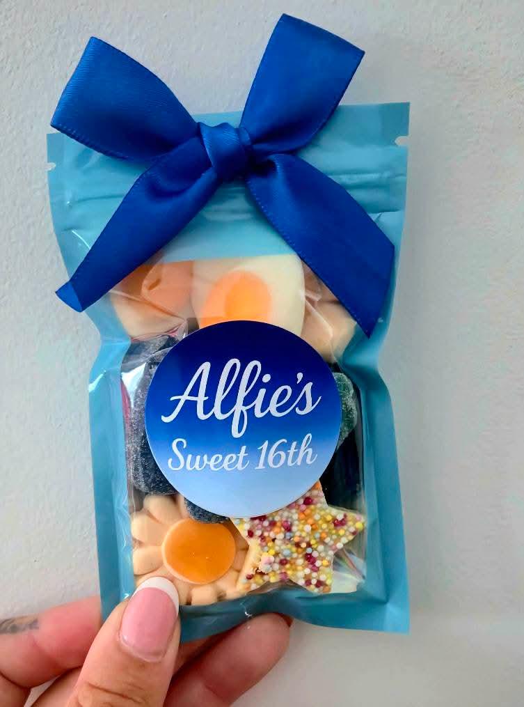 Personalized Sweet Party Favors: Birthday Treat Bags