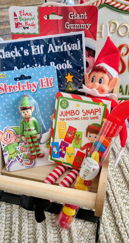 Personalized Elf Surprise Egg: Christmas Elf Delivery Gift Set
