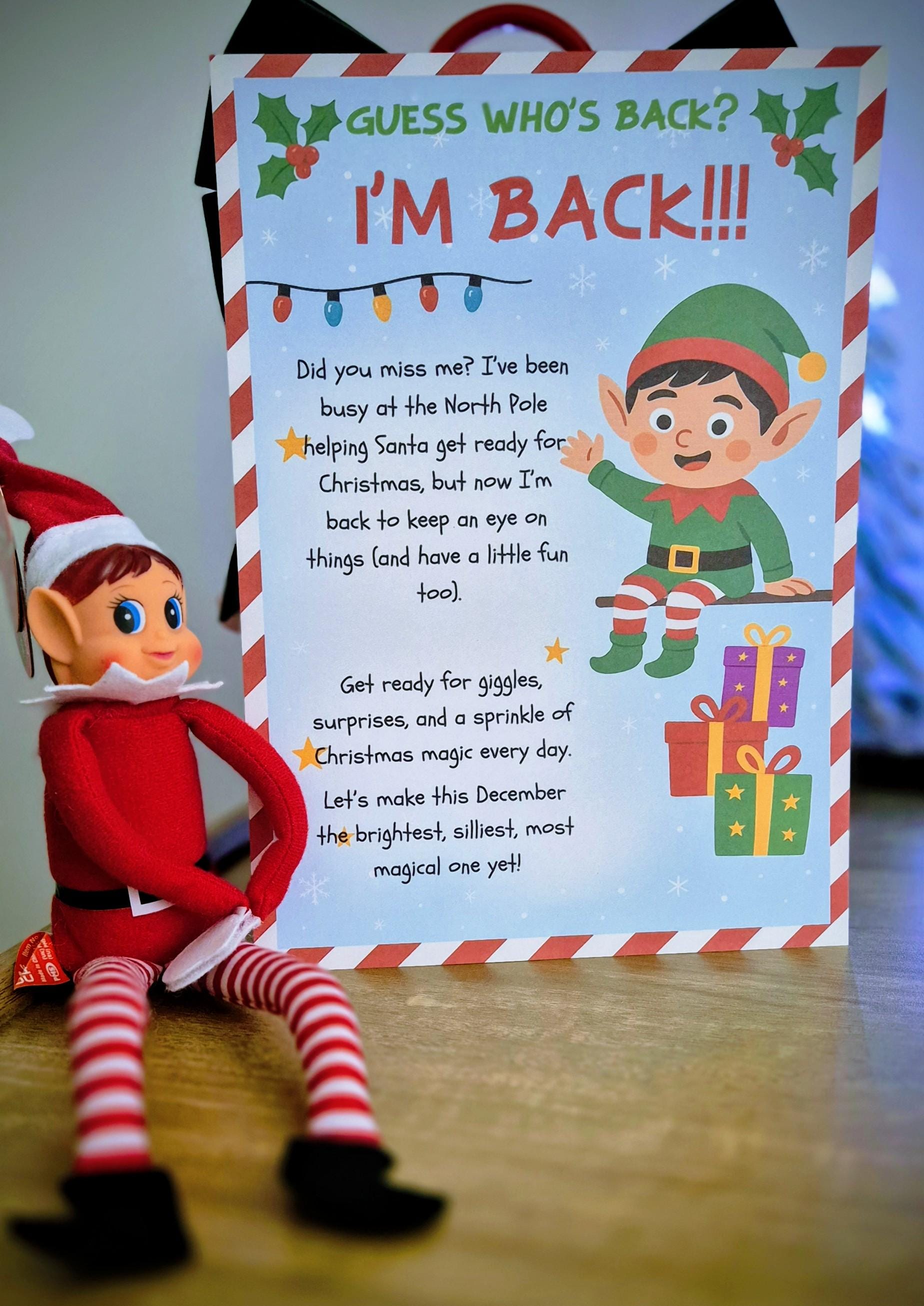 Personalized Elf Arrival Letter: Festive Christmas Envelope
