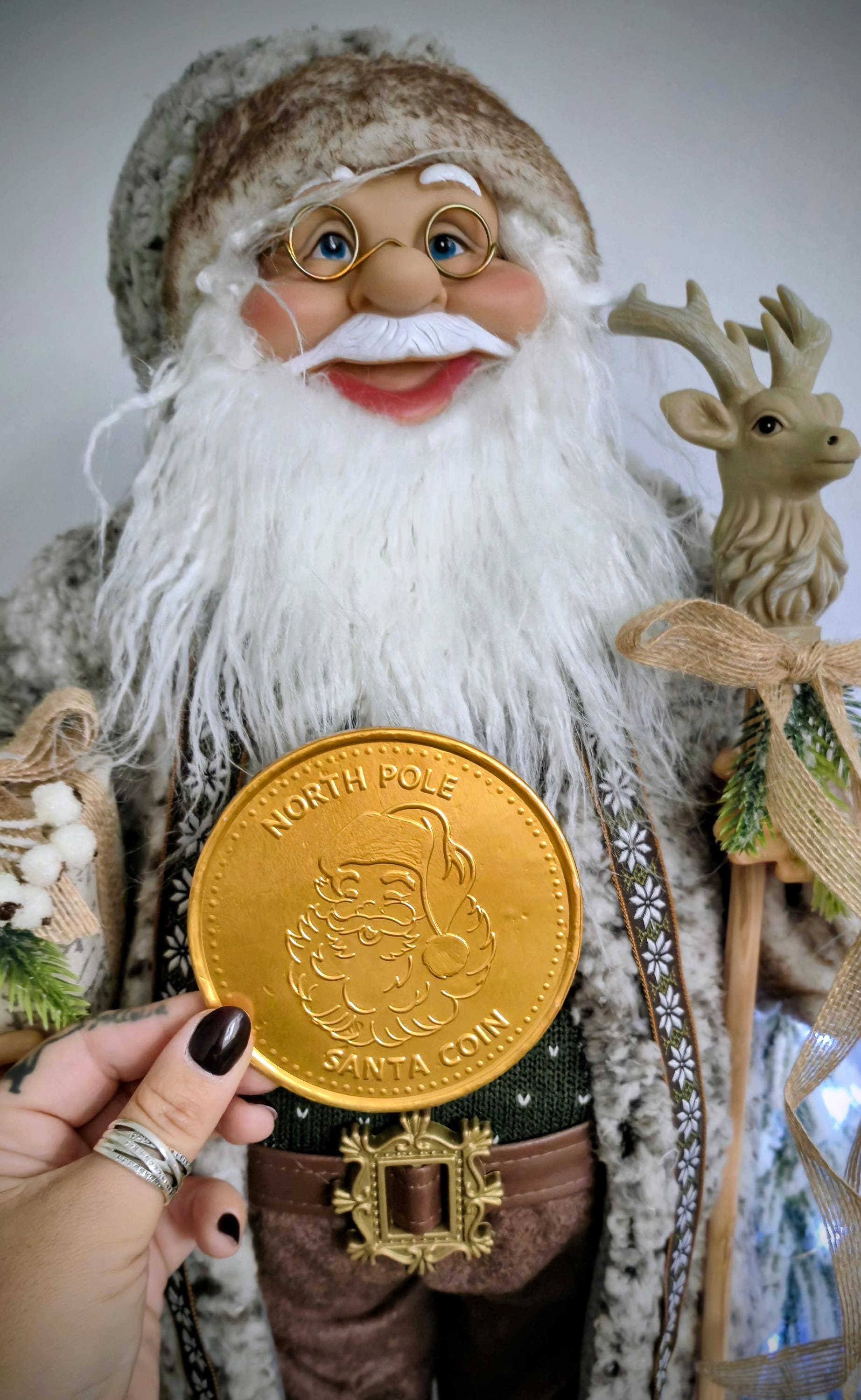 North Pole Chocolate Coins - Large Chocolate Coin - Santa Coin