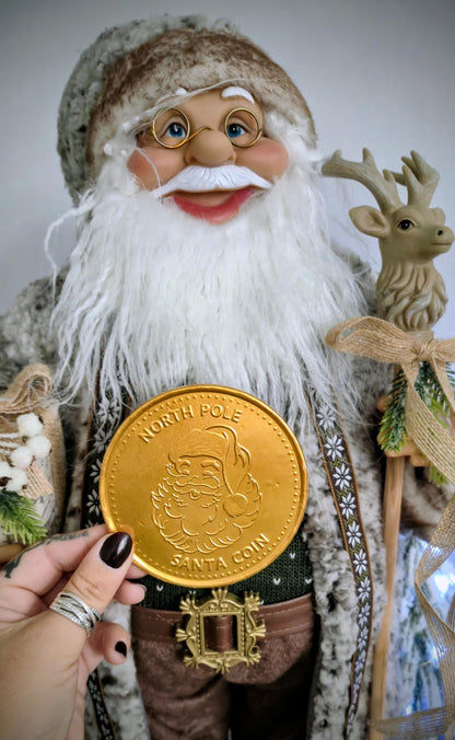North Pole Chocolate Coins - Large Chocolate Coin - Santa Coin