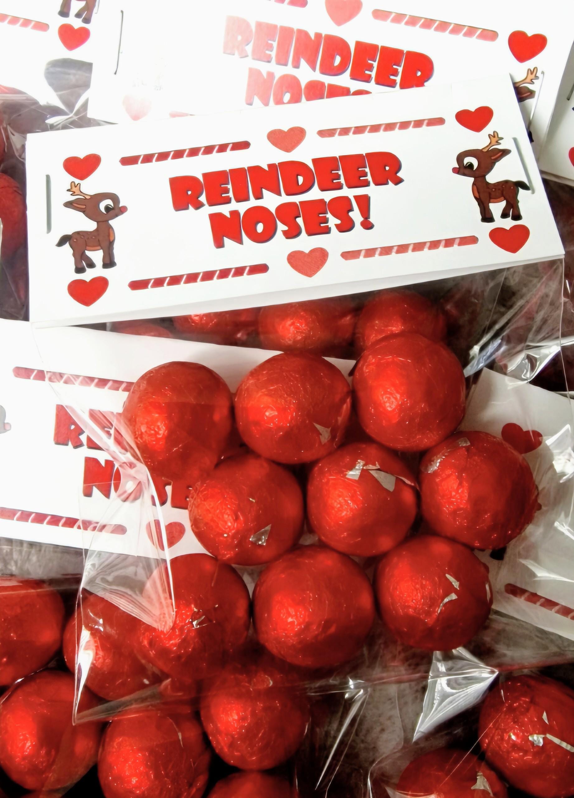 Christmas sweet pouches- Reindeer noses- Elf Kisses - Santa Kisses