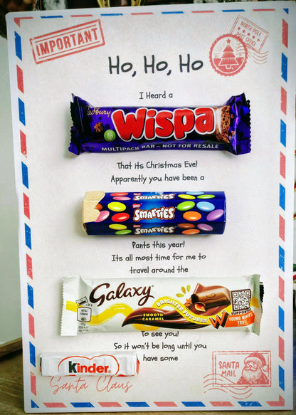MERRY christmas chocolate board - chocolate message board.- Personalised
