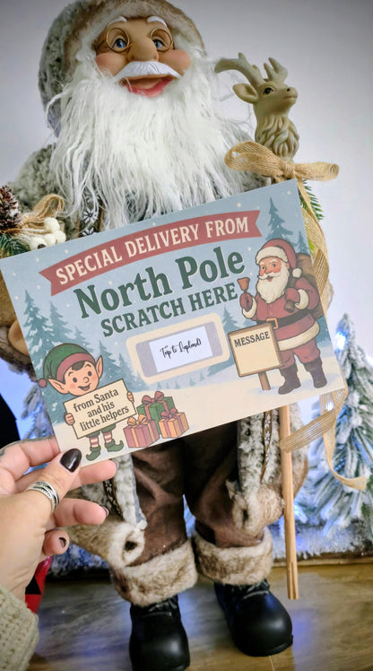 Santa scratch off - Christmas gift voucher - Scratch off - Stocking filler - secret santa.- Christmas eve box