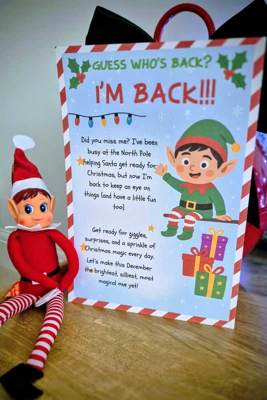 Personalized Elf Arrival Letter: Festive Christmas Envelope