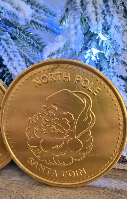 North Pole Chocolate Coins - Large Chocolate Coin - Santa Coin