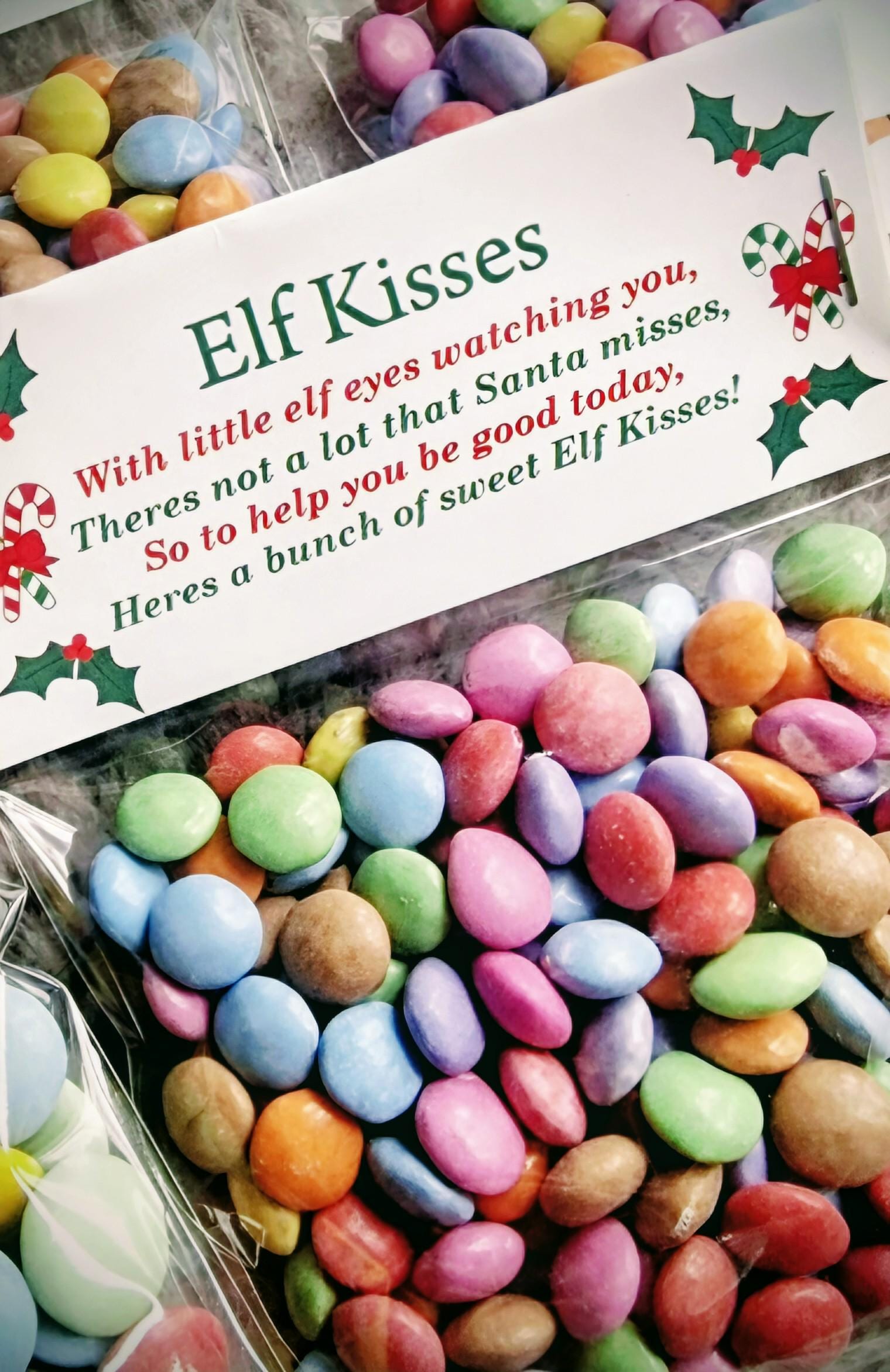 Christmas sweet pouches- Reindeer noses- Elf Kisses - Santa Kisses