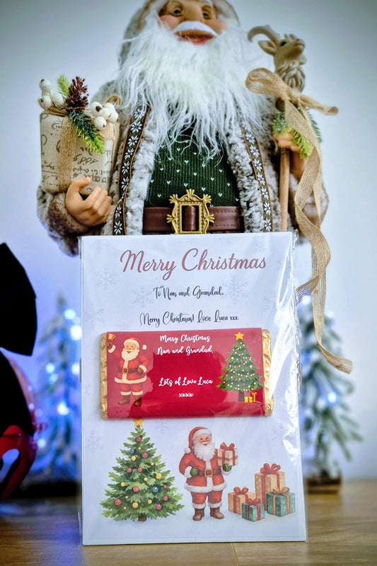 MERRY christmas hocolate board - chocolate message board.- Personalised