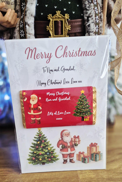 MERRY christmas hocolate board - chocolate message board.- Personalised