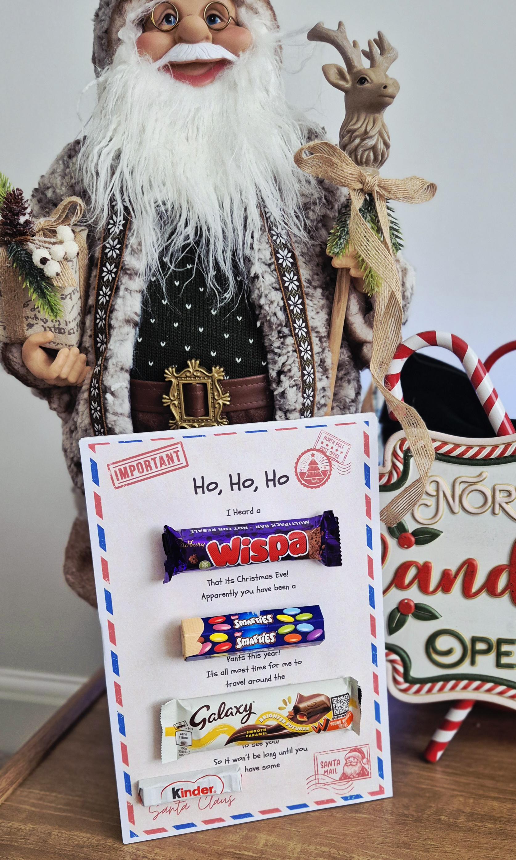 MERRY christmas chocolate board - chocolate message board.- Personalised