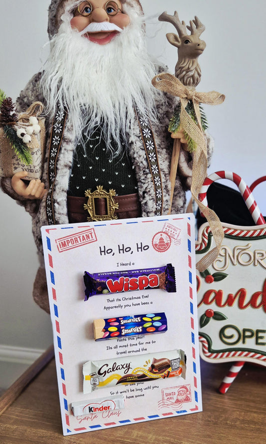 MERRY christmas chocolate board - chocolate message board.- Personalised