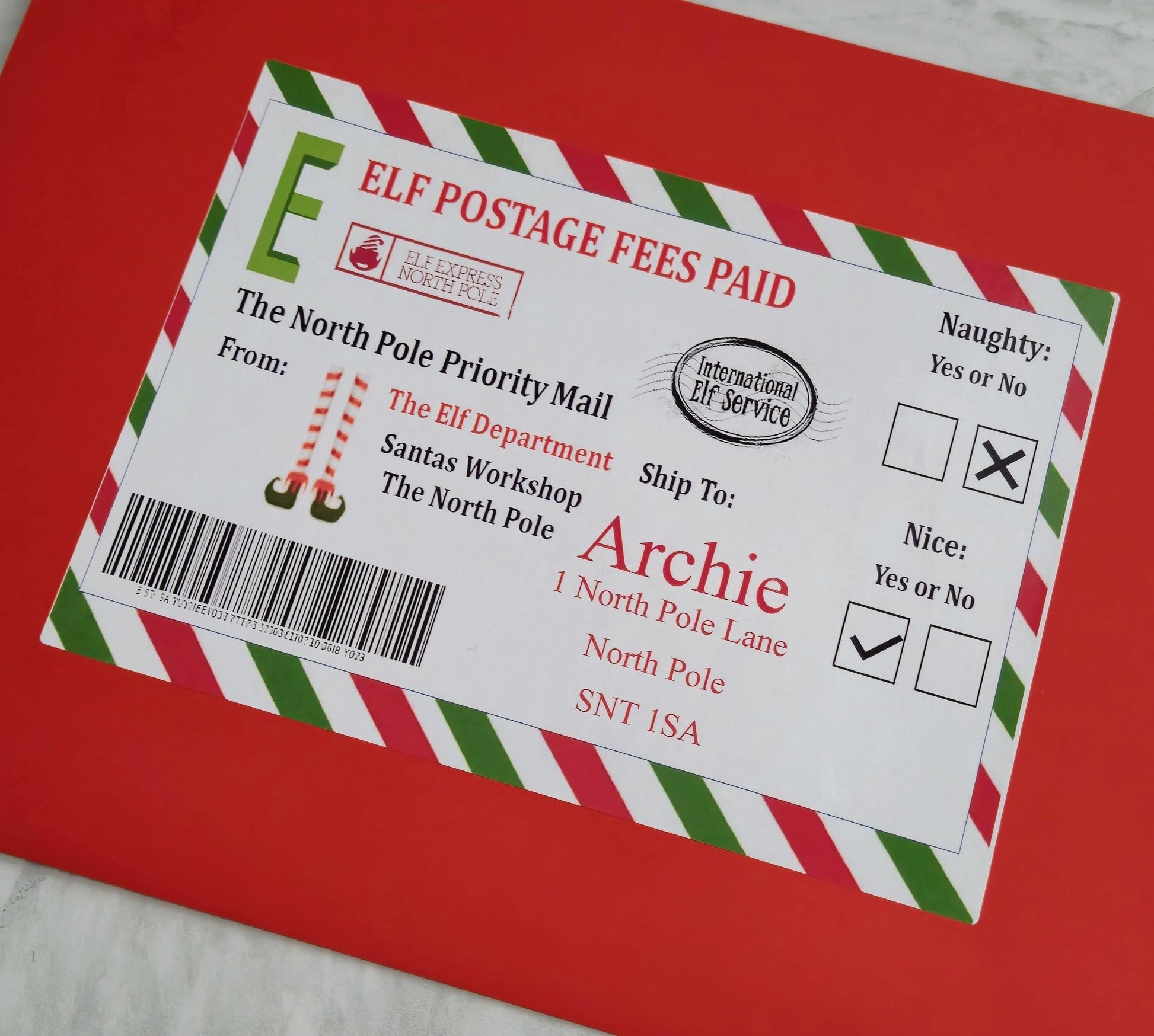 Santa letter - Naughty or Nice list - Scratch off letter