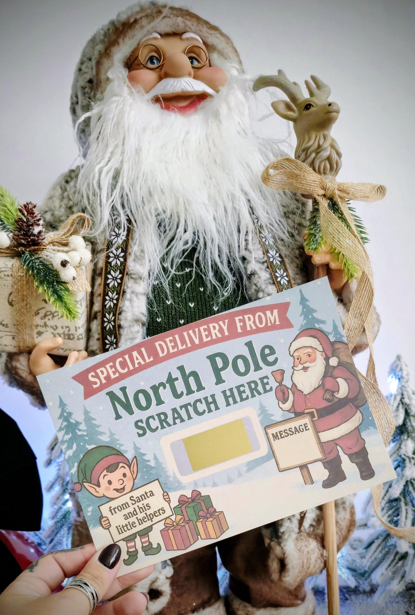 Santa scratch off - Christmas gift voucher - Scratch off - Stocking filler - secret santa.- Christmas eve box