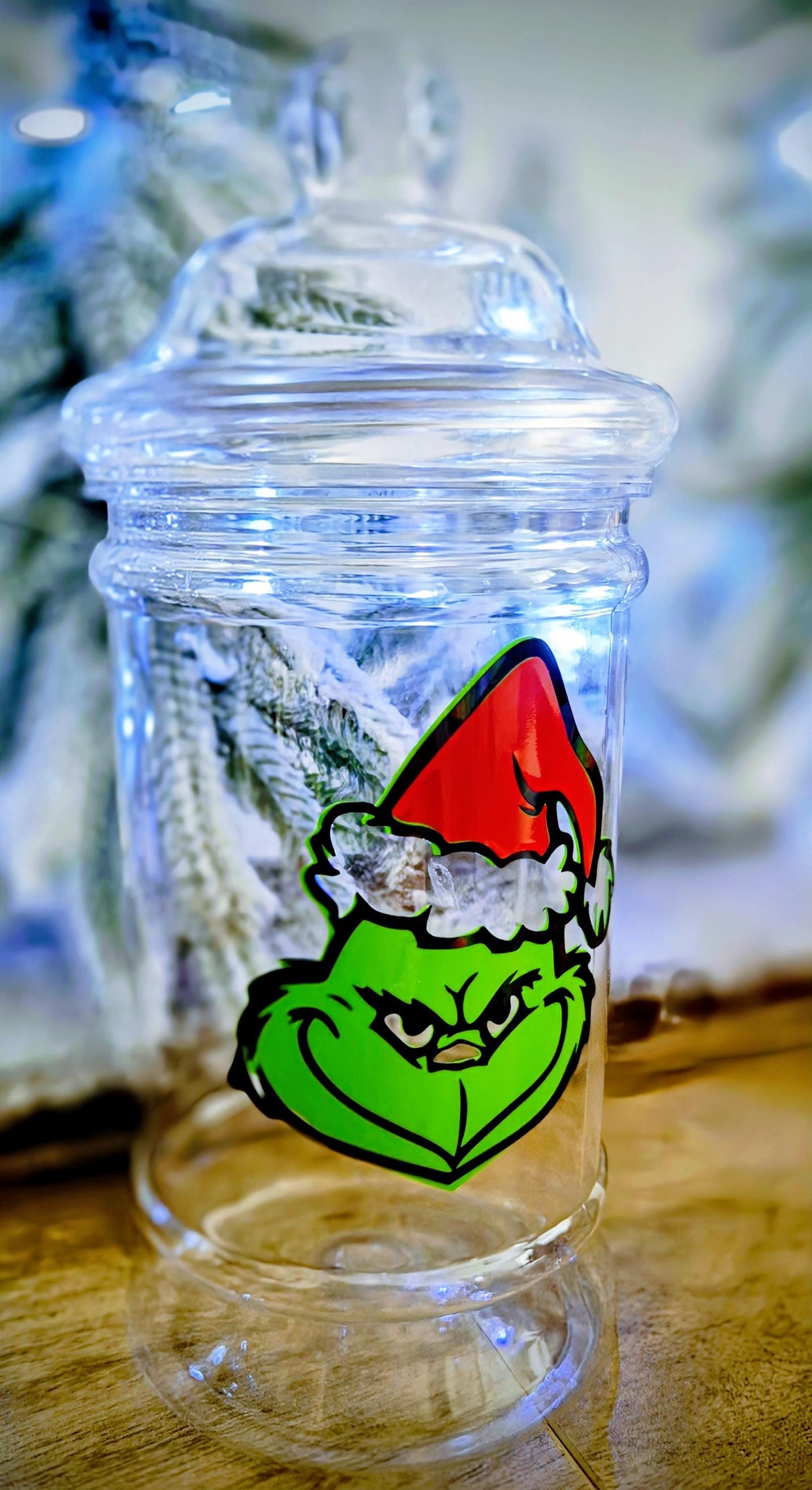 Personalised Grinch-mas sweet jars- Christmas - stocking filler - xmas eve box