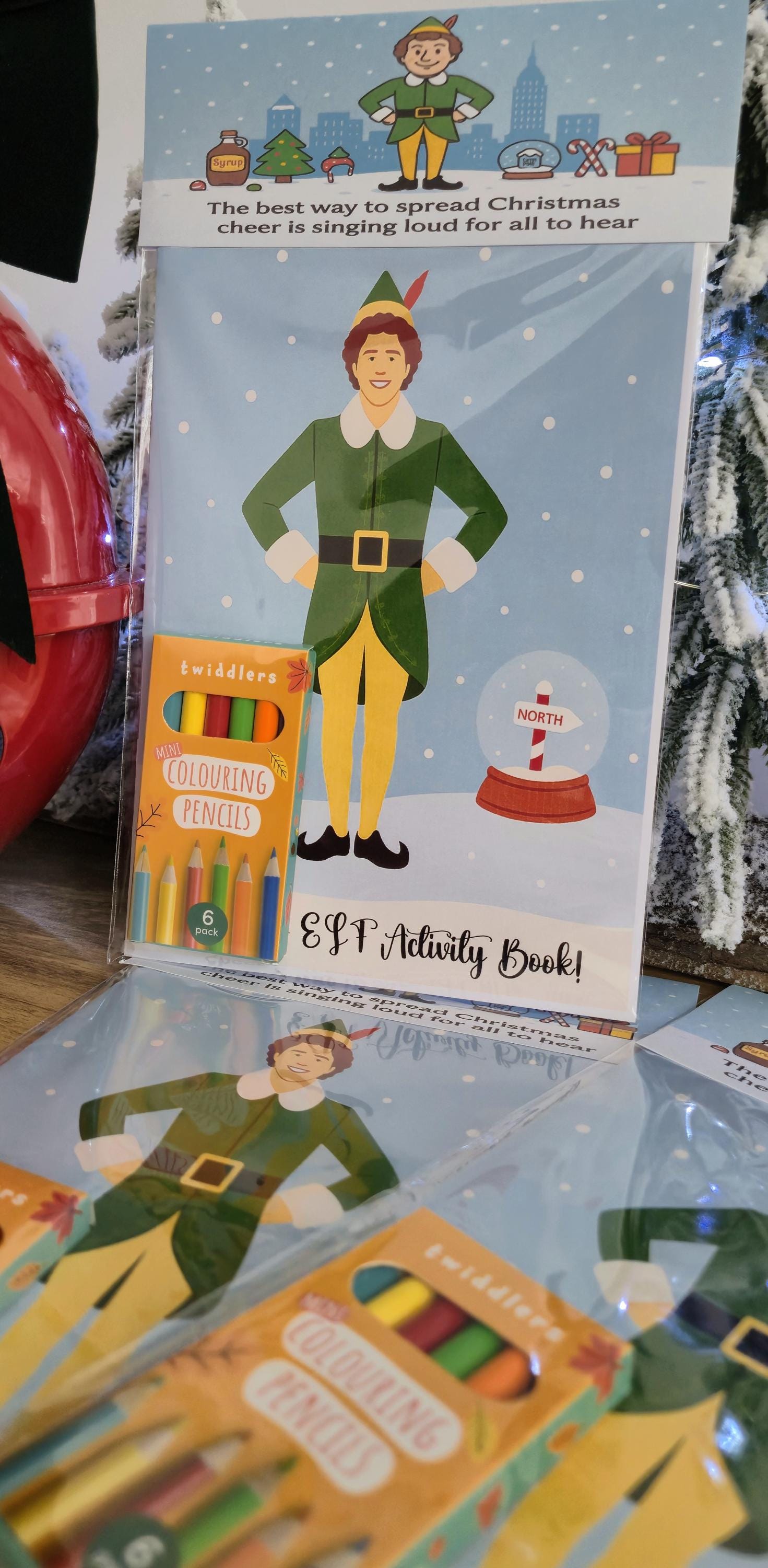 Christmas colouring activity pack - Stocking Filler- Xmas eve box - Elf-inspired