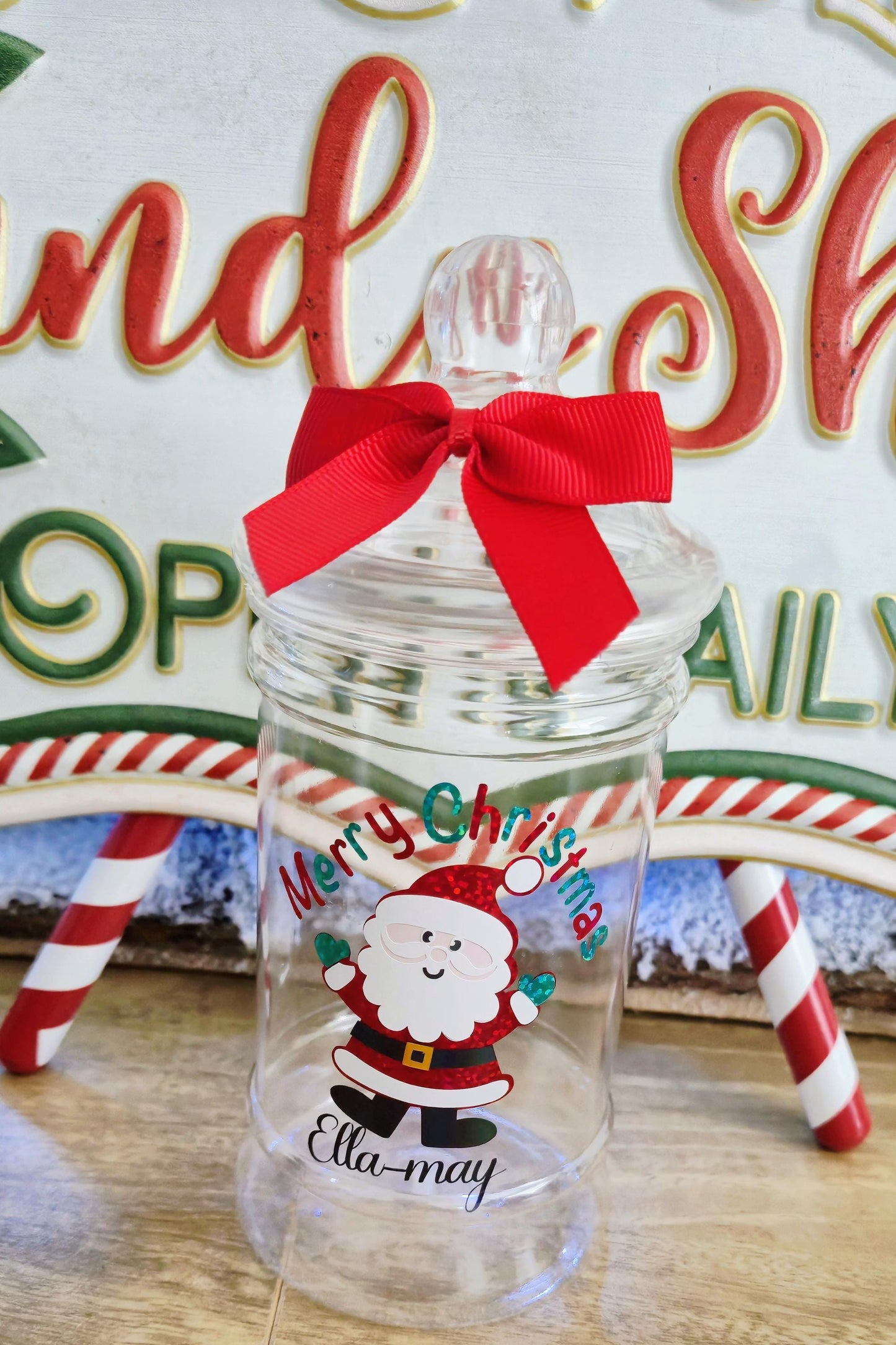 Personalised Grinch-mas sweet jars- Christmas - stocking filler - xmas eve box