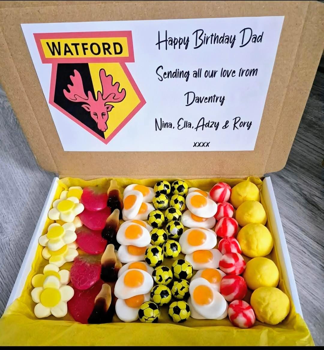 Personalized Football Sweets Letterbox Gift- Birthday